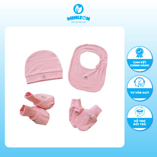 Sét mũ, bao tay bao chân, yếm Bamboo, Little Love cho bé | Minizon Kids