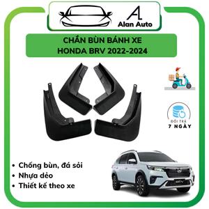 Chắn bùn bánh xe Honda BRV 2024, bộ 4 miếng chắn bùn theo xe, nhựa dẻo bền bỉ hạn chế bùn đất văng