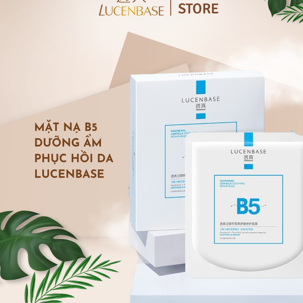Hộp 10 miếng mặt nạ B5 Pro Lucenbase cấp ẩm, phục hồi làm dịu da ...