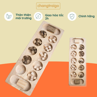 Bộ đồ chơi dân gian ô ăn quan, đồ chơi gắn kết gia đình, nhỏ gọn tiện lợi - Chàng Trai Gỗ