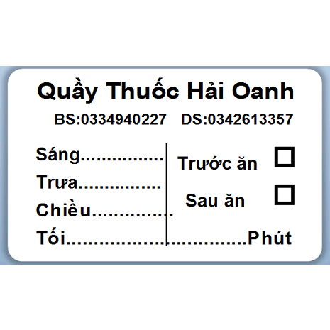 Tem chia in theo yêu cầu Cuộn Tem in sẵn 1000 Tem ( chữ màu đen ...
