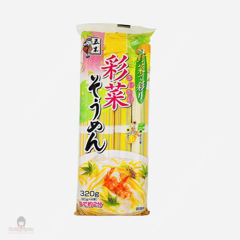 Mì Somen Itsuki rau củ ngũ sắc 320gr Nhật Bản