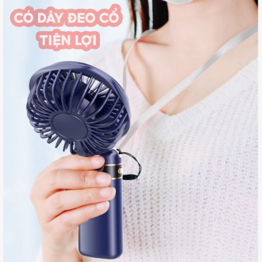 Quạt cầm tay mini tích điện dung lượng pin 10.000 mAh quạt mini 5 tốc độ gió linh hoạt - K209