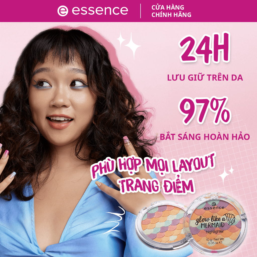 Phấn bắt sáng Essence Glow Like A Mermaid Highlighter cho lớp makeup sáng tone da 10g