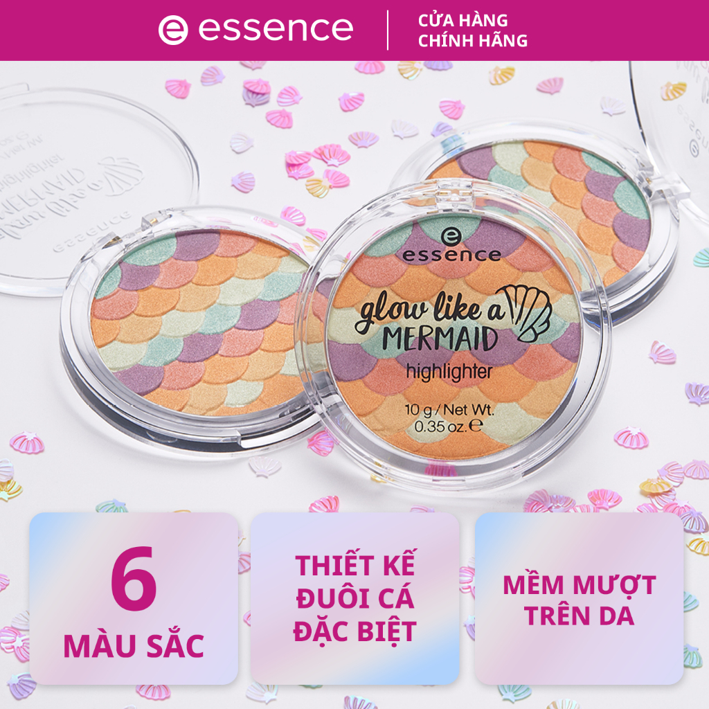 Phấn bắt sáng Essence Glow Like A Mermaid Highlighter cho lớp makeup sáng tone da 10g