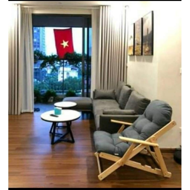 Ảnh Ghế lười gỗ sồi chính hãng 3