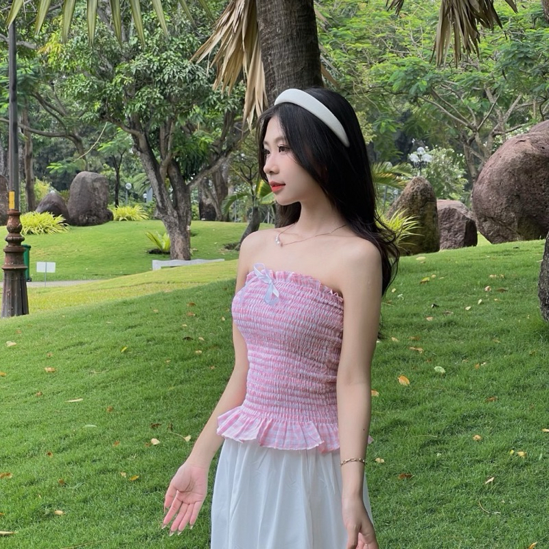Áo quây ống nơ ngực bo chun co giãn siêu hot A205