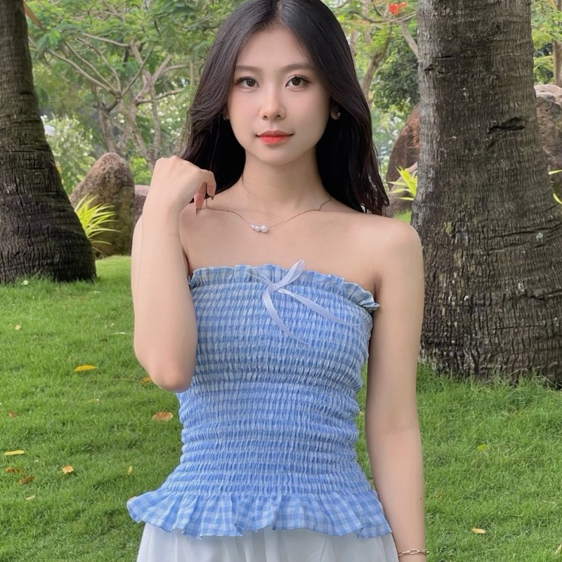 Áo quây ống nơ ngực bo chun co giãn siêu hot A205