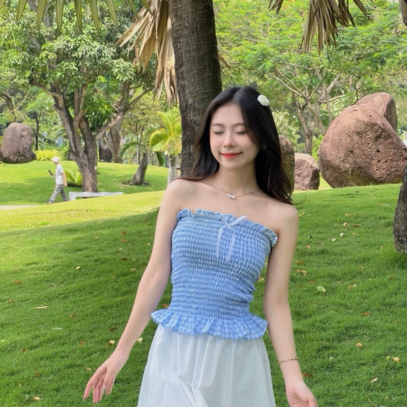 Áo quây ống nơ ngực bo chun co giãn siêu hot A205