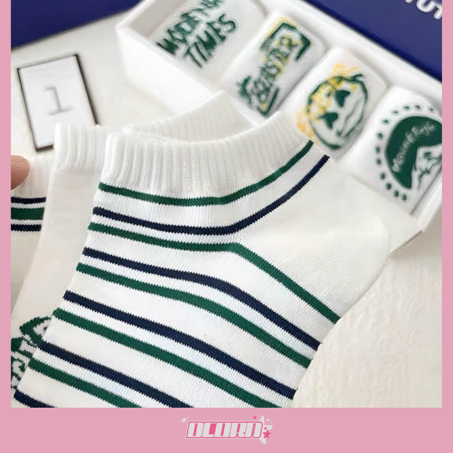 Vớ Cotton Cổ Thấp Phối Ren Thoáng Khí Phong Cách Nhật Bản Dễ Thương Cho Nữ