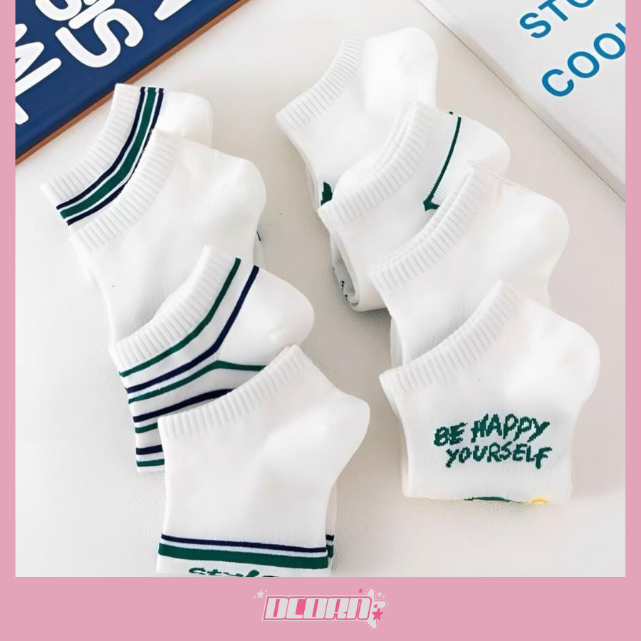 Vớ Cotton Cổ Thấp Phối Ren Thoáng Khí Phong Cách Nhật Bản Dễ Thương Cho Nữ