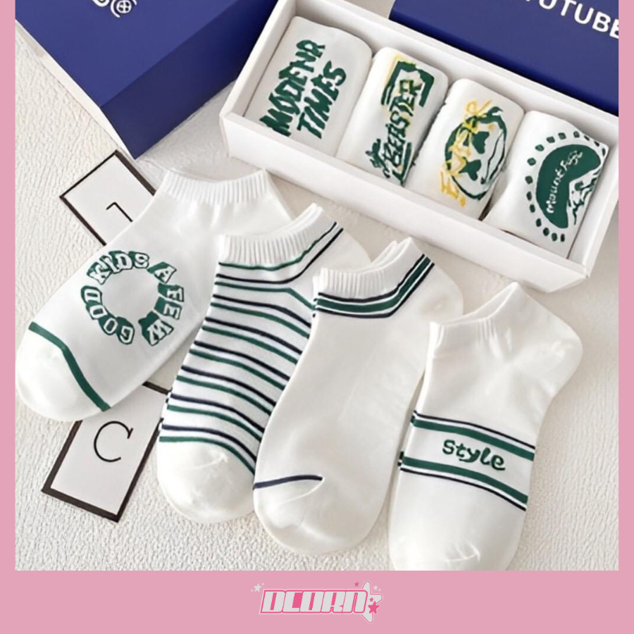 Vớ Cotton Cổ Thấp Phối Ren Thoáng Khí Phong Cách Nhật Bản Dễ Thương Cho Nữ