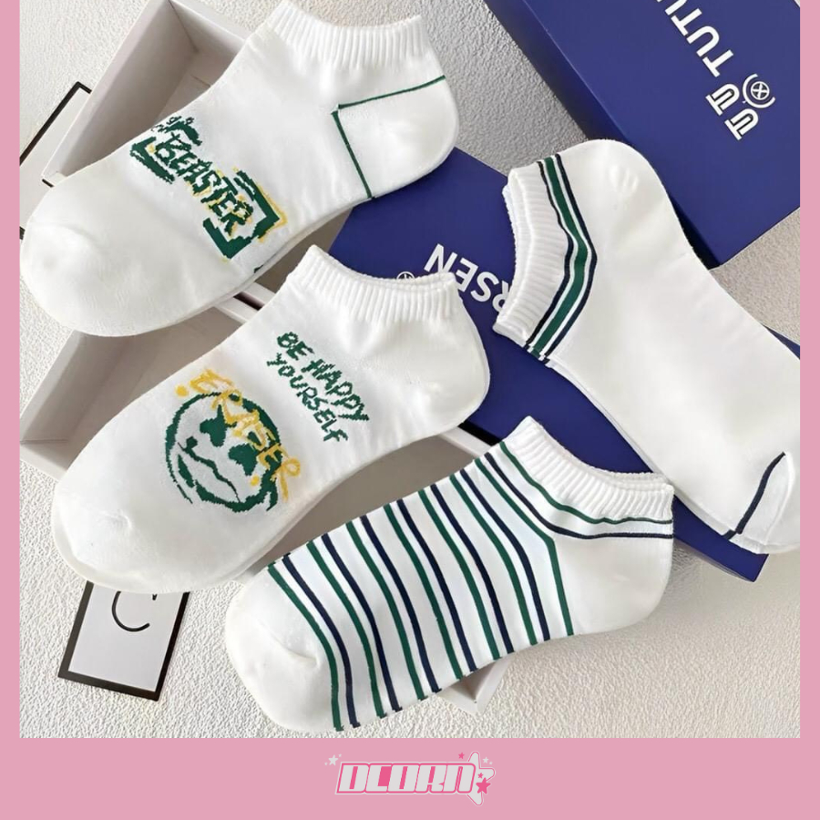 Vớ Cotton Cổ Thấp Phối Ren Thoáng Khí Phong Cách Nhật Bản Dễ Thương Cho Nữ