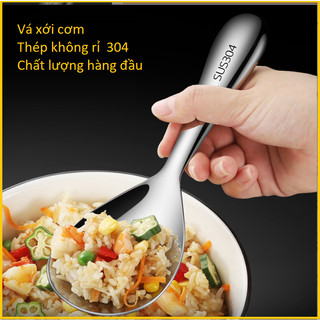 INOX 304 ,Thìa Đơm Cơm - Vá Xới Cơm - Chất  Lượng Bóng Đẹp - Cần Thiết Cho Mọi Nhà