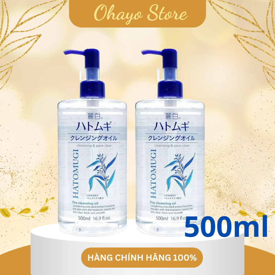 Reihaku Hatomugi Cleansing Oil – 500ml, Japanisches Reinigungsöl Für Die Gesichtsreinigung