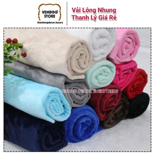 💰 Vải may Doll | Vải Lông Nhung Thanh Lý may đồ handmade móc khóa Capybara gấu bông Baby Three scrunchies treo nôi em bé