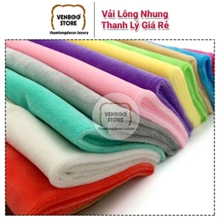 💰[1m x 1m5] Vải Lông Nhung Thanh Lý may đồ handmade gấu bông Capybara áo Labubu scrunchies ghế lười đệm ngồi nệm cho mèo