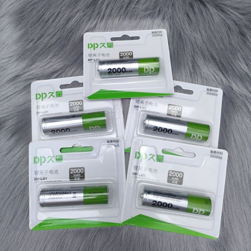 Pin Sạc Chính Hãng DP- Li01 3V7 18650 2000mAh 3000mAh dành cho quạt Mini, Đồ chơi điện tử Pin đầu lồi