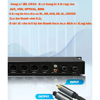 Vang Cơ JBprosound UR60, Có Echo Reveb , 48 Bit DSP Có Bluetooth, Cổng Quang Usb Aux Chống Hú Đỉnh, Nghe Nhạc Hay