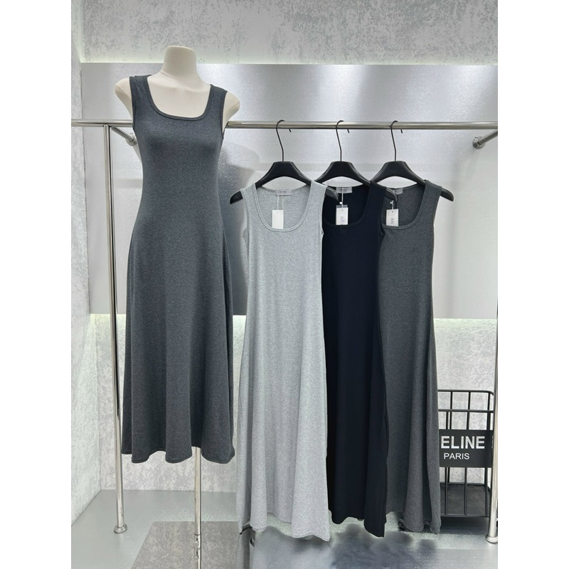 Váy 2 dây dáng dài cổ U chất thun hàn siêu hách dáng