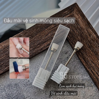 Đầu mài chổi làm sạch bụi móng - vệ sinh đầu mài siêu sạch