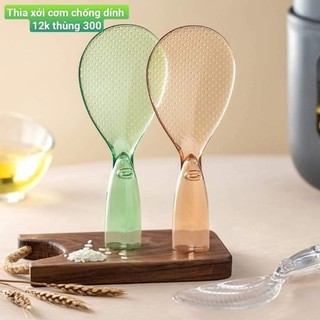 Muỗng Xới Cơm Chống Dính - Đế Đứng Chịu Nhiệt Tốt 3 Màu Trong Suốt - DMXC01