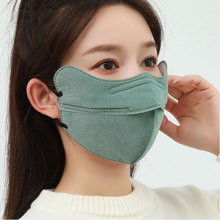 Khẩu Trang 3 Lớp Vải Chống Tia UV, Khẩu Trang Vải Thu Đông Hoạt Tính 3 Lớp Dày Dặn Chống Bụi Chống UV Cao Cấp (sỉ ib)