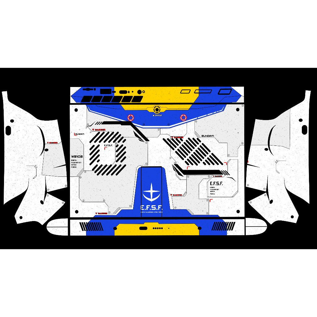 Skin dán One X Player 2 Pro mẫu Gundam (có custom theo ý thích, đã cắt sẵn chi tiết) | OneXPlayer