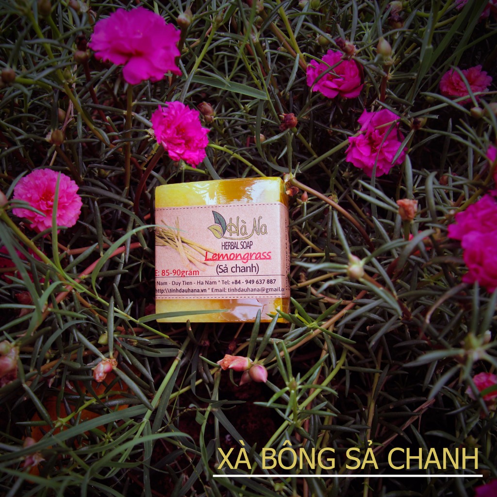 Xà Bông Thảo Dược Sả Chanh - Thư giãn, sạch da, mềm  và ẩm da - Tinh Dầu Hà Na