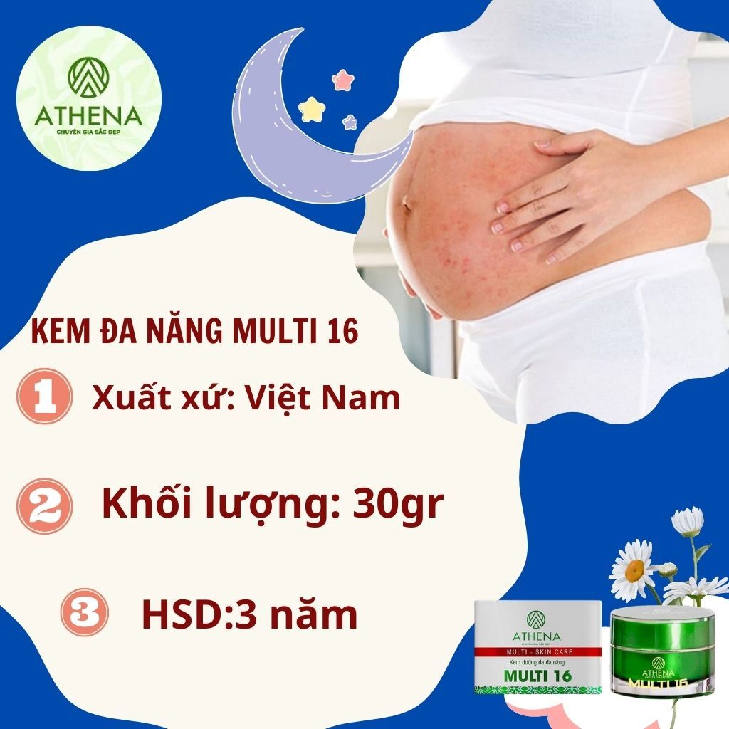 Ảnh Kem Rạn Da Multi 16 - Athena - Hỗ Trợ Mờ Rạn Da, Ngăn Ngừa Rạn Da, Hũ Lớn 30g, Hũ Nhỏ 20g 3