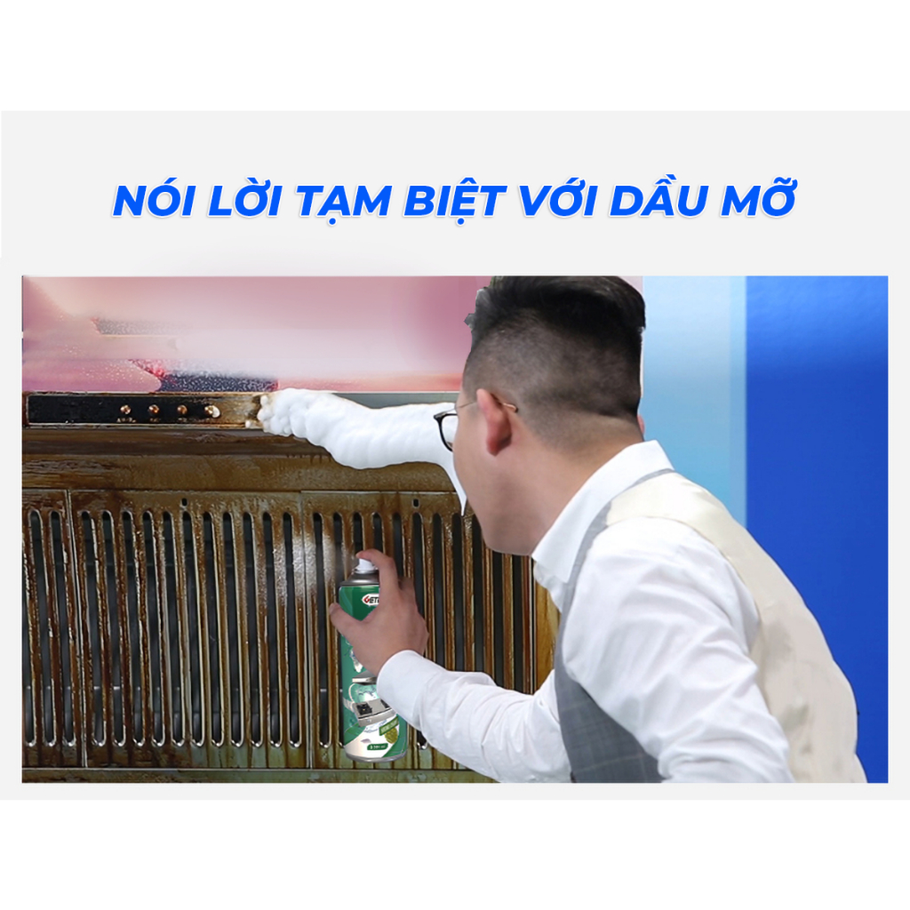 Ảnh Bình xịt tẩy dầu mỡ nhà bếp GETO 500ml đánh bay vết bẩn cứng đầu trên xoong nồi, tường gạch, lưới máy hút mùi 3