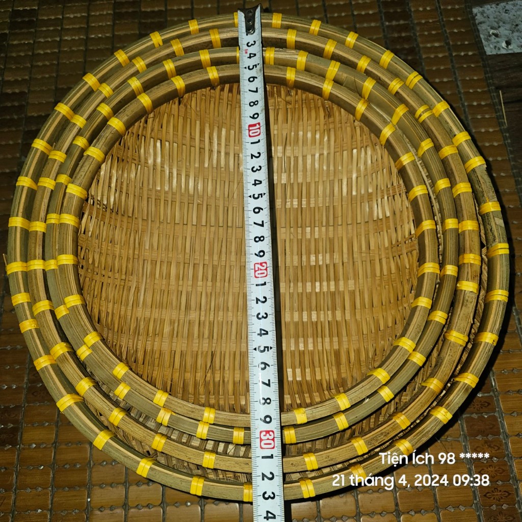 [Combo Đủ Bộ] - Rổ rá 20-25-30-35-40cm, mây tre đan thủ công làng nghề ...