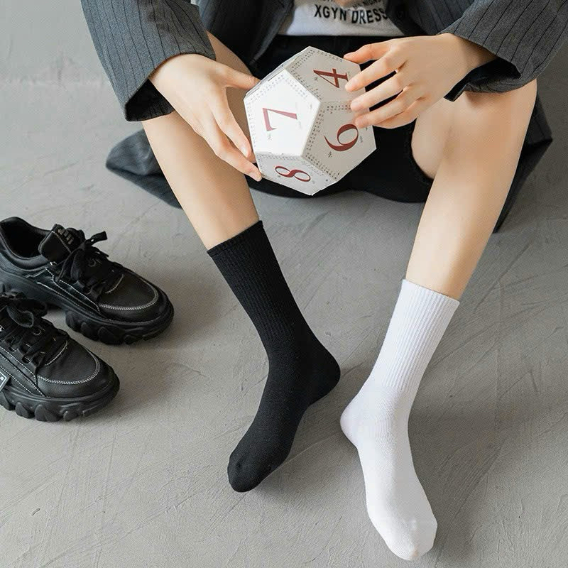Tất nữ cổ cao dáng trơn chất cotton mềm mịn khử mùi an toàn chống hôi chân 197