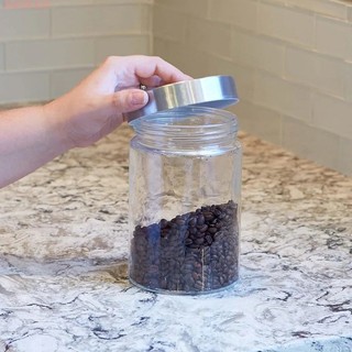 Hũ Thủy Tinh Tròn Xoáy Nắp Bạc Inox Siêu Kín