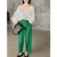 Quần baggy linen cạp cao phối cúc lệch 4 màu A2044