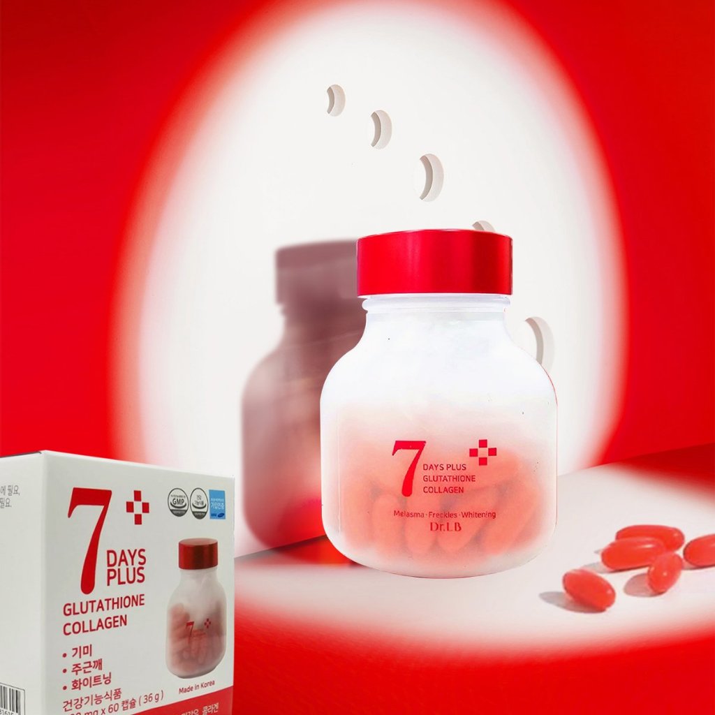 viên uống trắng da glutathione hàn quốc Viên uống trắng da 7 day Plus trắng da mờ nám chống lão hóa Hàn Quốc hộp 60  viên