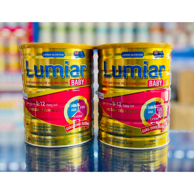 Sữa Bột Lumiar Baby 0+/1+ Tăng cân nhanh, tiêu hóa khoẻ (850g)