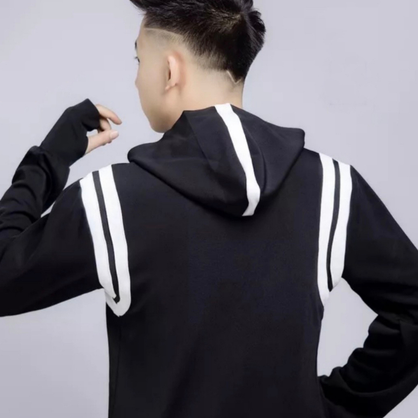 Áo Chống Nắng Tedy 3 Sọc Trắng Cầu Vai Khóa Túi Dáng Rộng Tay Dài - Áo Nắng Tedy Bình Gol Phong Cách Boy Phố New 2024