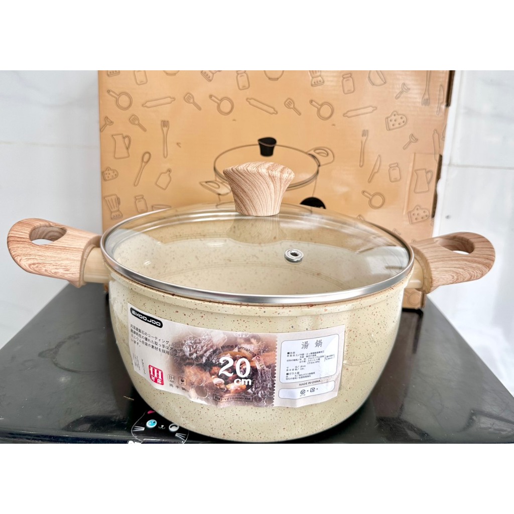 NỒI NHẬT VÂN ĐÁ CHỐNG DÍNH ❌ SIZE 20CM dày dặn cực đẹp