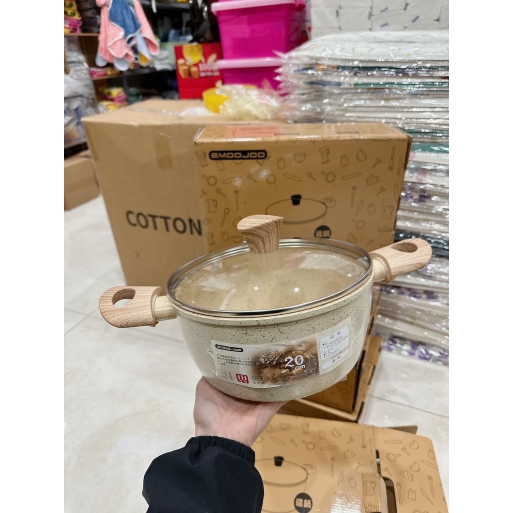 NỒI NHẬT VÂN ĐÁ CHỐNG DÍNH ❌ SIZE 20CM dày dặn cực đẹp