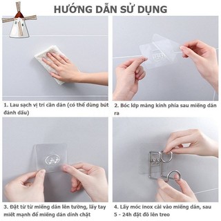 Móc Dán Tường Treo Chậu, Thau , Thớt, Đồ dùng phòng tắm, Nhà bếp - Inox thép không gỉ keo dính siêu chắc