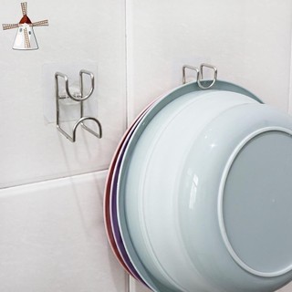 Móc Dán Tường Treo Chậu, Thau , Thớt, Đồ dùng phòng tắm, Nhà bếp - Inox thép không gỉ keo dính siêu chắc