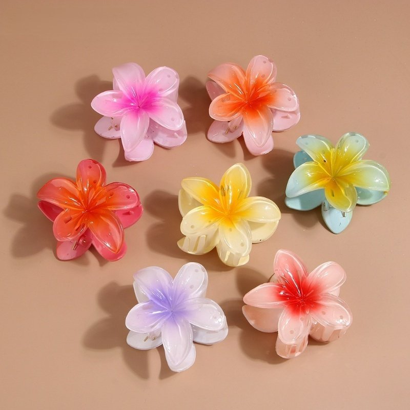 Kẹp tóc hoa sứ hoa ly iLita kẹp càng cua đẹp cho nữ đẹp hottrend nhiều màu sắc phong cách Hawaii, cặp búi tóc cute