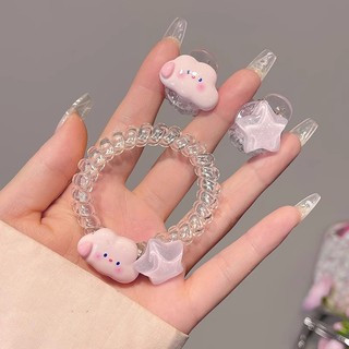 [🔥XƯỞNG SALE SẬP SÀN🔥] Set 2 Kẹp Tóc Hình Đám Mây / Ngôi Sao / Đám Mây Màu Hồng Xinh Xắn Cho Nữ K303