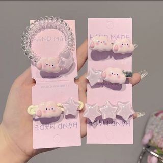 [🔥XƯỞNG SALE SẬP SÀN🔥] Set 2 Kẹp Tóc Hình Đám Mây / Ngôi Sao / Đám Mây Màu Hồng Xinh Xắn Cho Nữ K303
