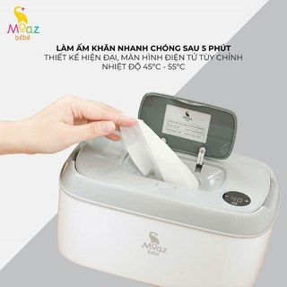 Máy làm ấm khăn ướt, máy ủ ấm khăn Moaz bebe MB008