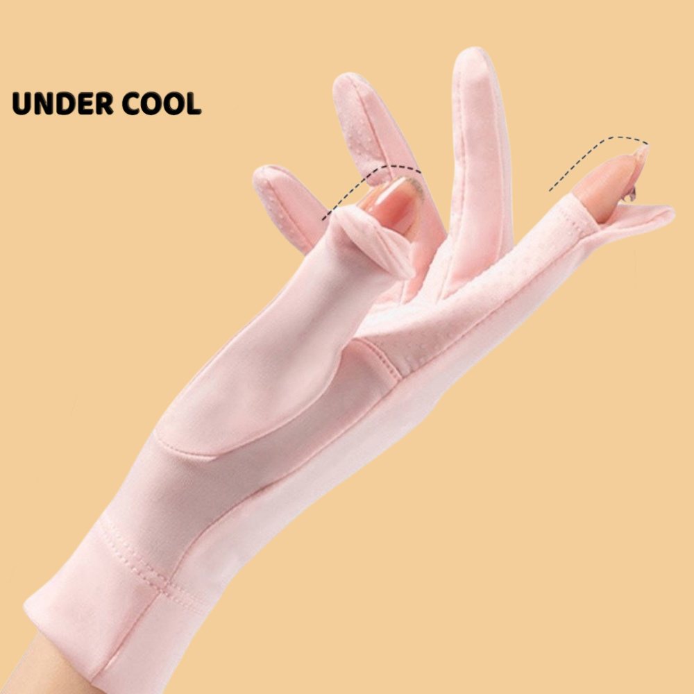Găng Tay Ngắn Chống Nắng UNDERCOOL Hở Ngón Chống Trượt Chống Tia UV UPF50+ Nhiều Màu GT01