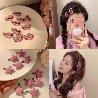[🔥XƯỞNG SALE SẬP SÀN🔥] Kẹp Tóc Mái Hình Ngôi Sao Và Trái Tim Dễ Thương Y2K K60