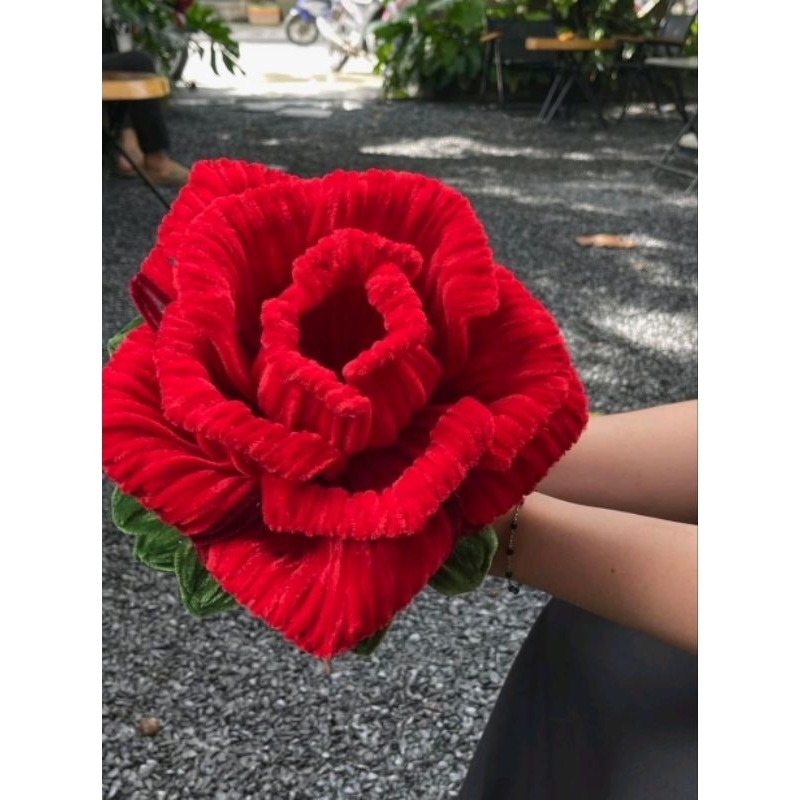 Set Làm Hoa hồng kẽm nhung khổng lồ siêu xinh