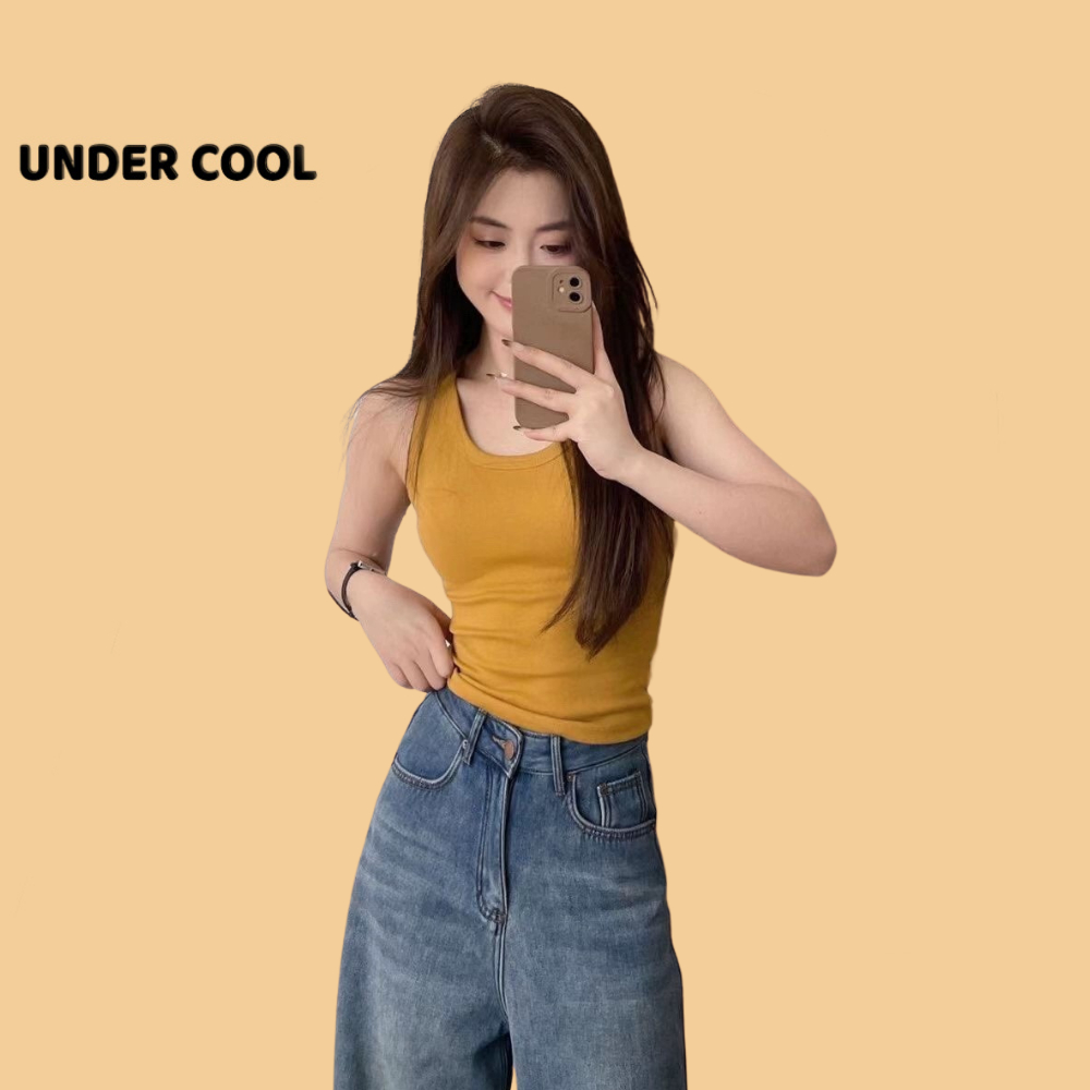 Áo Thun Nữ Ba Lỗ UNDERCOOL Cotton Kèm Mút Đệm Ngực Nhiều Màu Sắc ABL03